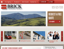 Tablet Screenshot of brickinsurance.net